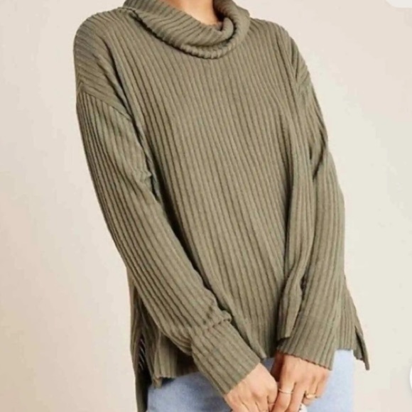 Anthropologie Maeve Vanna Cowl Neck Pullover sweater top size L - Picture 1 of 9